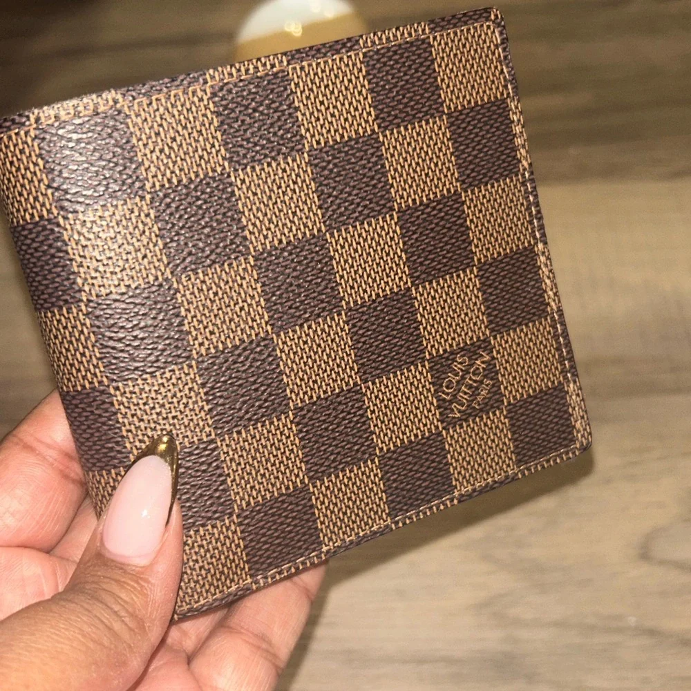 Louis Vuitton Brown Damier Ebene‎ Bifold Wallet